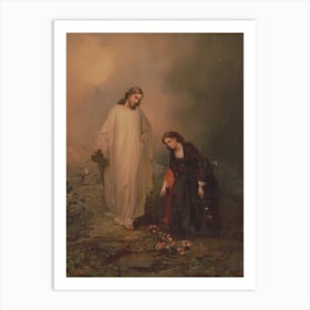 Jesus And His Mother Art Print