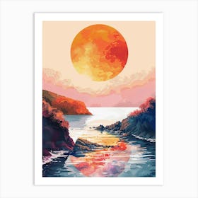 Sunset Painting Art Print