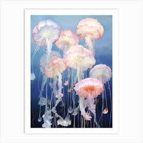 Moon Jellyfish Simple Painting 12 Art Print