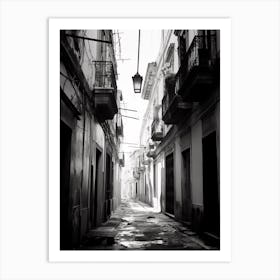Palermo, Italy, Black And White Photography 3 Art Print