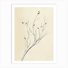 Branch With Leaves Art Print