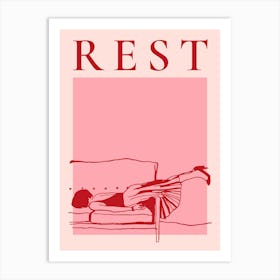 Rest - sofa Art Print
