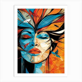 Woman'S Face 120 Art Print