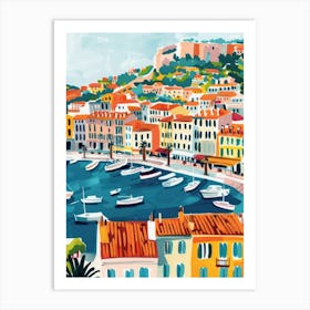 Travel Poster Happy Places Marseille 1 Art Print