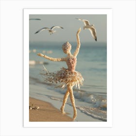 Ballerina On The Beach 1 Art Print