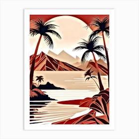 Palm Trees In The Sun 4 Art Print