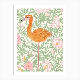 Ostrich William Morris Style Bird Art Print