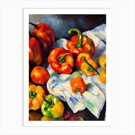 Habanero Pepper 2 Cezanne Style vegetable Art Print