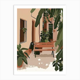 Street Scene Illustration Art Print