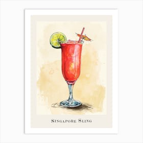 Singapore Sling Tile Poster 2 Art Print