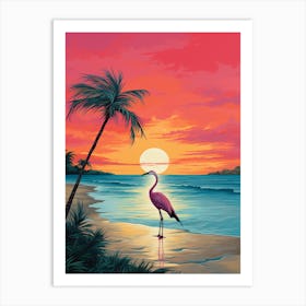 Sunkissed Painting Of Crane Beach Barbados 1 Art Print
