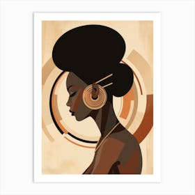 African Woman With Earrings 3 Art Print