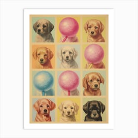 Puppies Dog Photo Album Kitsch Art Print
