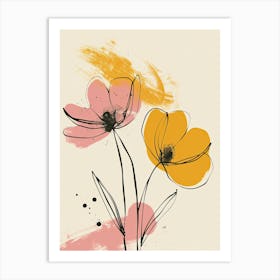 Verona Flower Market Boho Minimalist Style 1 Art Print