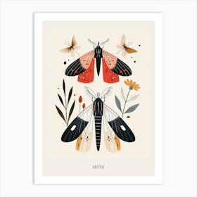 Colourful Insect Illustration Moth 33 Poster Art Print