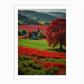 Red Poppy Field Art Print