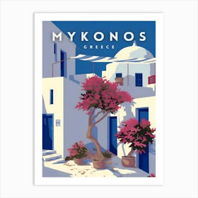 Mykonos Travel Art Print