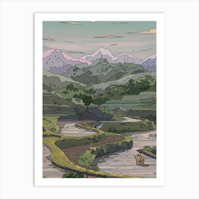 Anime Landscape Aesthetic Art Print