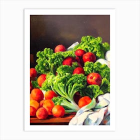 Chinese Broccoli Cezanne Style vegetable Art Print