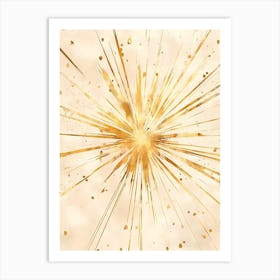 Gold Burst Art Print