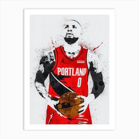 Damian Lillard Portland Trail Blazers 2 Art Print