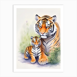 Tiger mom and baby, Art- Texture This is the female cub. Th…