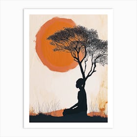 Silhouette Of A Woman 1 Art Print