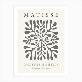 Matisse Grey Leaf Print 2 Art Print