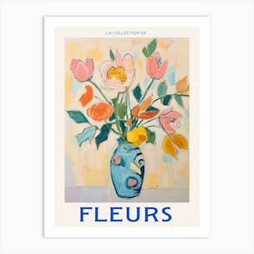 French Flower Poster Rose 2 Art Print