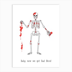 Bad Blood - Taylor Swift Halloween punny poster Art Print