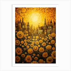 Sunflowers In The City Art Print