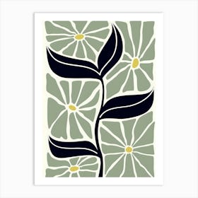 Henri Matisse Black And White Flower Print Art Print