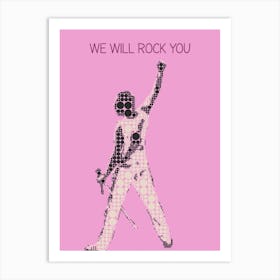 We Will Rock You Freddie Mercury Art Print