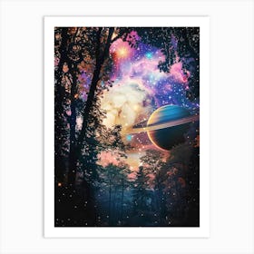 Saturn In The Forest Art Print