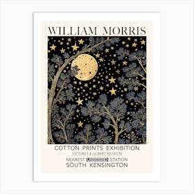 William Morris Celestial Moon Print Art Print