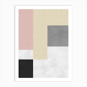 Geometric art with textures 4 Art Print