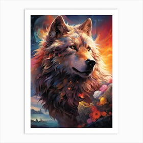 Wolf In The Sky 1 Art Print