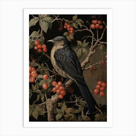 Dark And Moody Botanical Cuckoo 3 Art Print