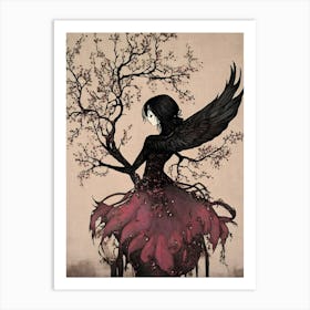 Girl In A Tree Art Print