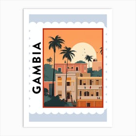 Gambia 1 Travel Stamp Poster Art Print