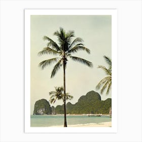 Phra Nang Beach Krabi Thailand Vintage Art Print