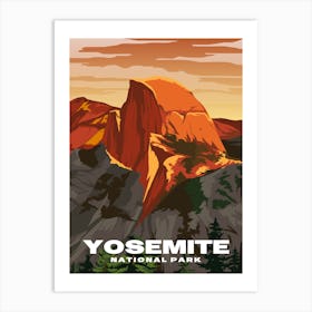 Yosemite National Park Vintage Travel Poster Art Print