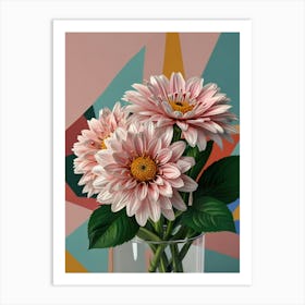 Pink Flowers In A Vase Art Print