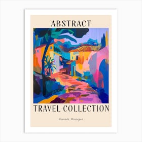 Abstract Travel Collection Poster Granada Nicaragua 4 Art Print