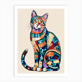 Mosaic Cat 7 Art Print