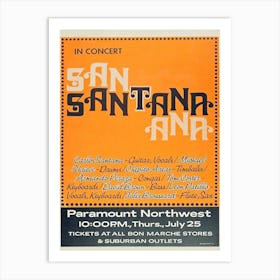 San Santana Ana Paramount Northwest 1000p Art Print