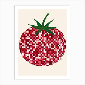 Pixelated Tomato Art Print