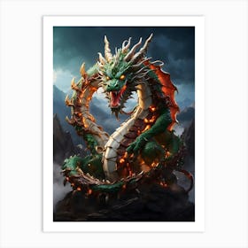 Dragon In The Sky 2 Art Print