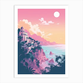 Capri In Risograph Style 1 Art Print