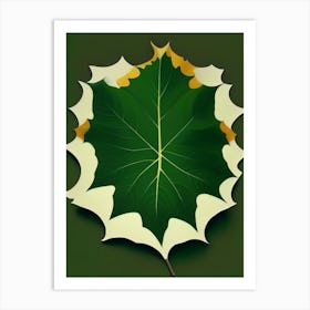 Sycamore Leaf Vibrant Inspired 2 Art Print